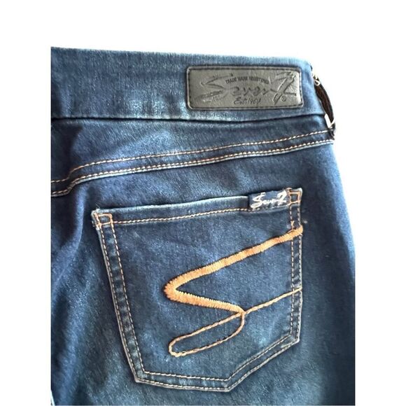 Seven7 leggings Jeans Womens Size 12 /14 Dark Wash Denim - Picture 10 of 10